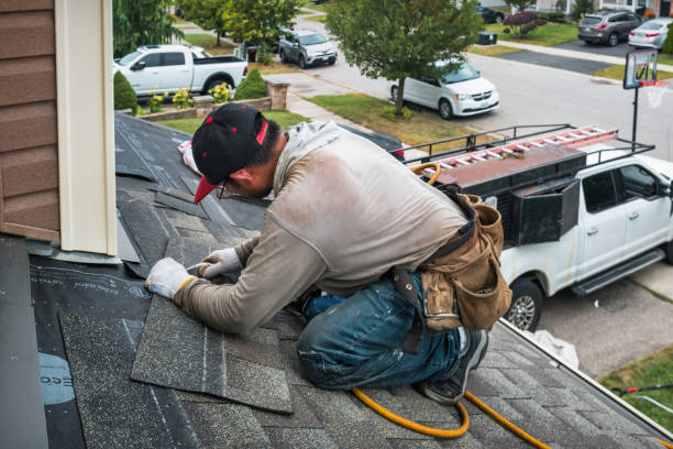 Professional Gutter Repair And Installation technician working in Roebling, NJ